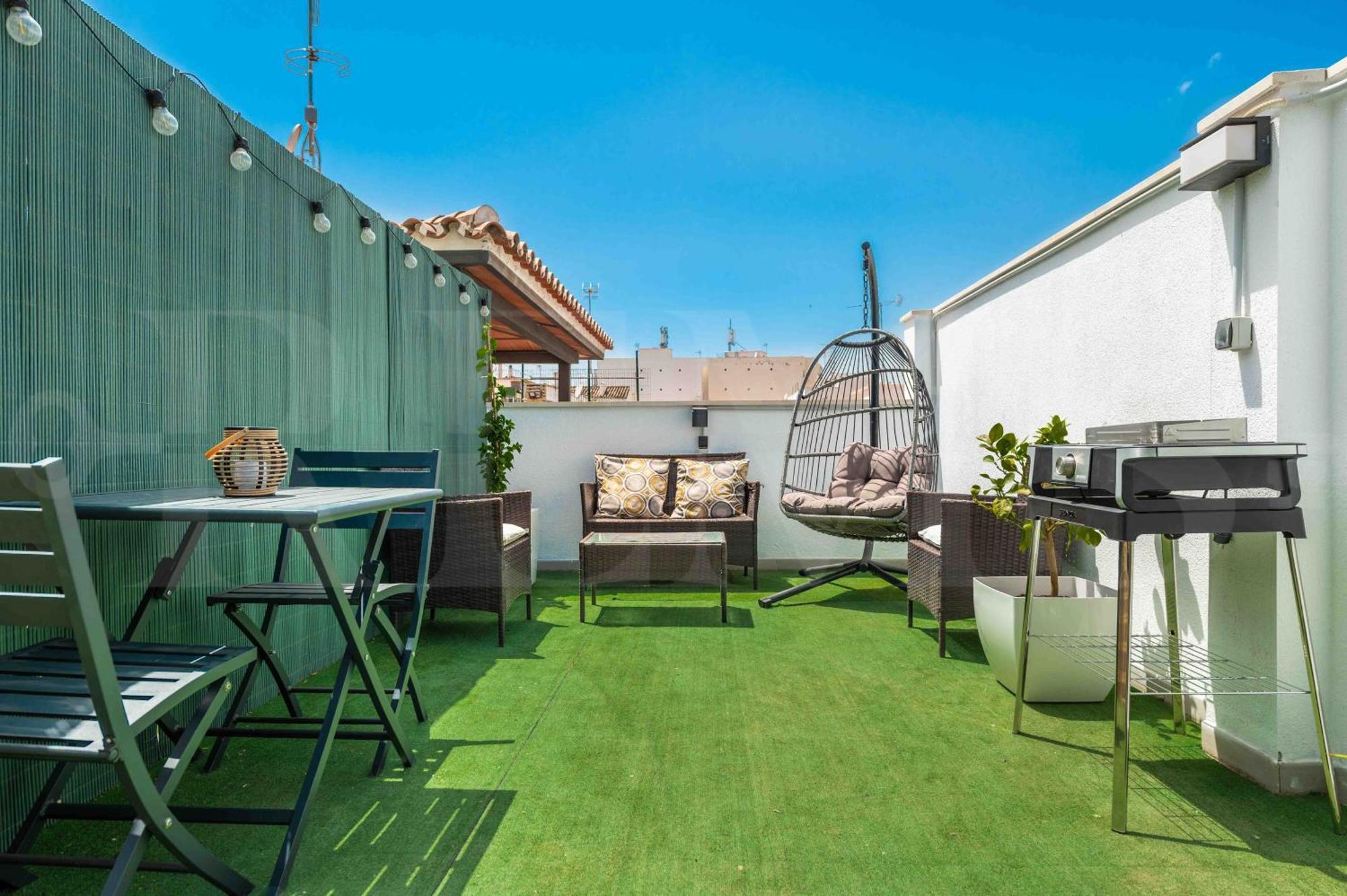 Modern Studio With Private Rooftop Terrace By Rems Málaga Dış mekan fotoğraf